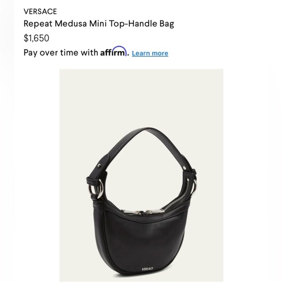 SOLD 🔥NWT VERSACE Repeat Medusa Mini Top handle Bag with COA - Picture 7 of 8